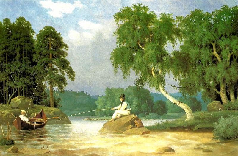 broderna von wrights metfiskare oil painting image
